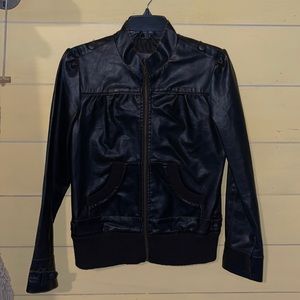 Black leather jacket